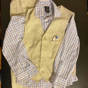 3 piece suit cream color size 5